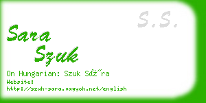 sara szuk business card